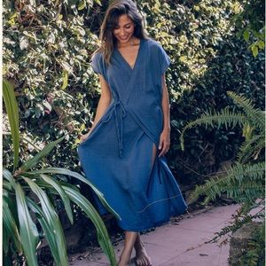 Oddbird size small blue Aydin house dress